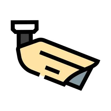 Security camera icon providing safety and surveillance monitoring Illustrazione stock