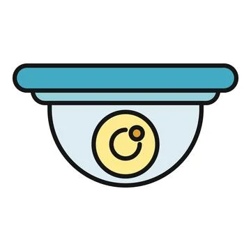 Security camera icon providing surveillance and monitoring Stock Illustration