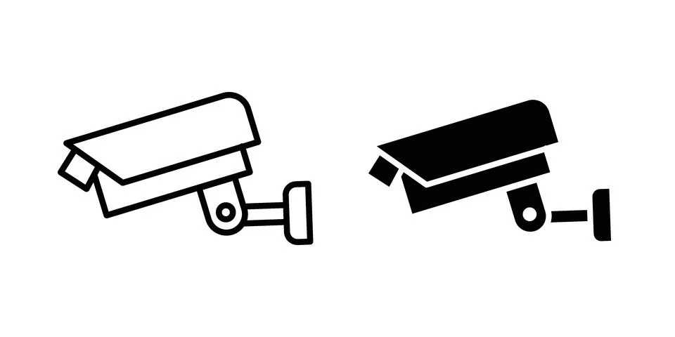 Security camera icon set, collection of vector icons Stock Illustration
