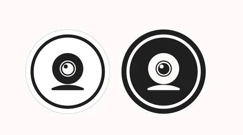 Security Camera Icon Set Stock Illustration