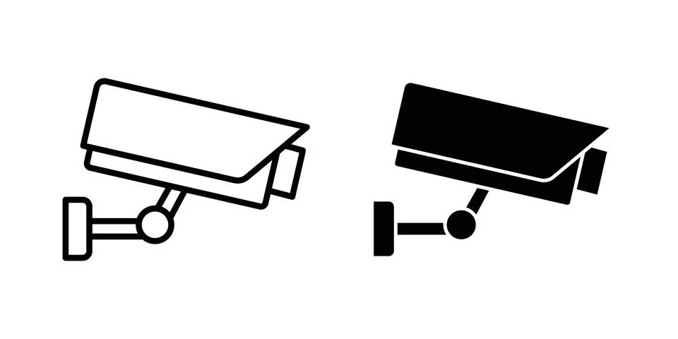 Security camera icon set. Vector EPS 10 Stock Illustration