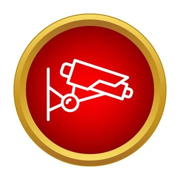 Security camera icon showing surveillance and monitoring Stock Illustration