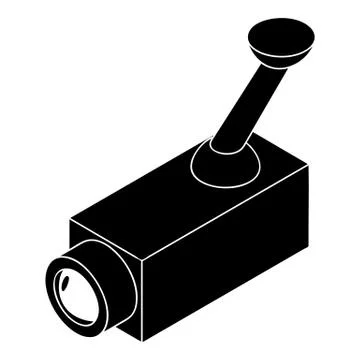 Security camera icon, simple style Stock Illustration