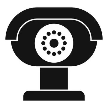 Security camera icon, simple style Stock Illustration