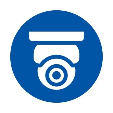 Security Camera Icon for Surveillance System and Safety Monitoring Use Illustrazione stock