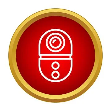 Security camera icon symbolizing home surveillance technology Stock Illustration