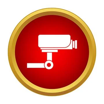 Security camera icon symbolizing protection and digital monitoring Stock Illustration