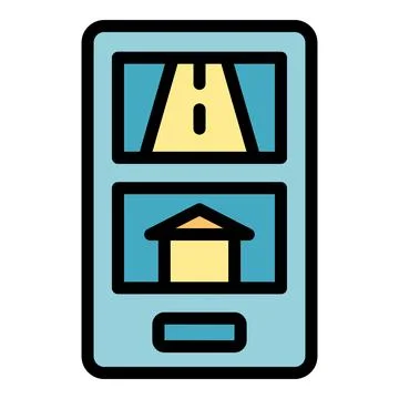 Security camera icon vector flat Stock Illustration