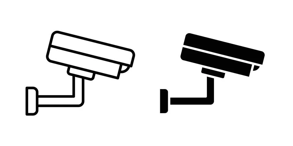 Security camera icon vector symbol graphics Stock Illustration