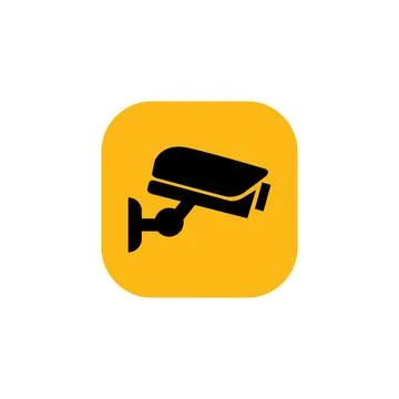 Security camera icon, video surveillance, cctv sign. Stock Illustration