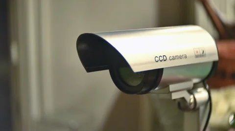 Security camera indoor Stock Footage