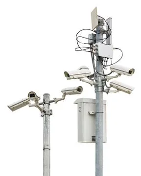 Security camera isolated Stock Photos