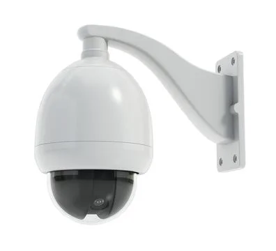 Security camera isolated on white background. 3D illustration Stock Illustration