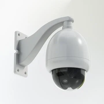 Security camera isolated on white background. 3D illustration Stock Illustration