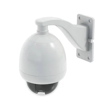 Security camera isolated on white background. 3D illustration Security cam... Stock Photos