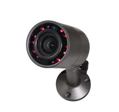 Security camera with luminous backlight. Isolated on a white background Stock Photos