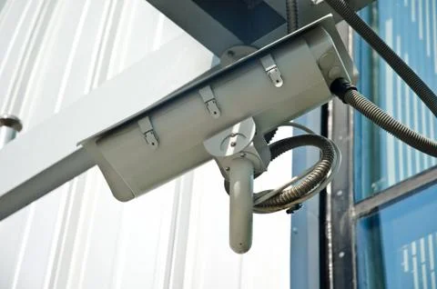 Security camera on modern building Stock Photos