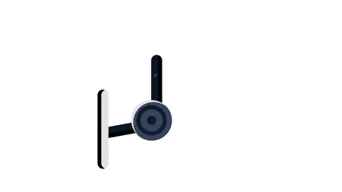 Security camera mounted against a plain white background, emphasizing its d.. Stock Footage 332461577