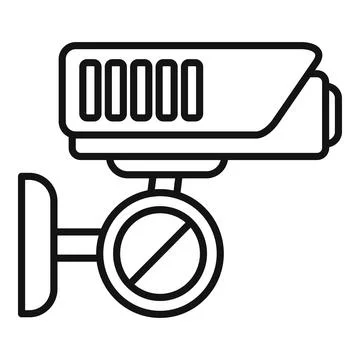 Security camera mounted on wall detecting motion Stock Illustration