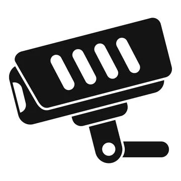 Security camera observing and recording on rotating support Ilustración de archivo