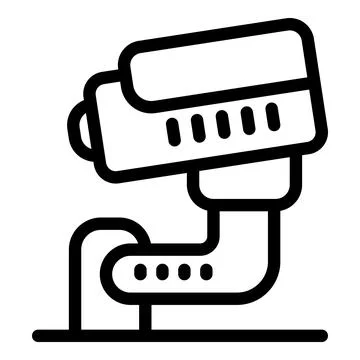Security camera observing, cctv surveillance system icon Stock Illustration