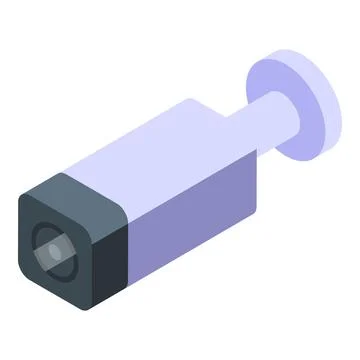 Security camera observing in isometric view Stock Illustration