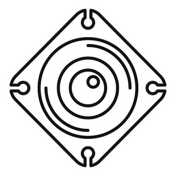 Security camera observing with modern technology icon Stock Illustration
