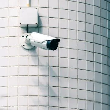 Security camera for obseve any events. Stock Photos