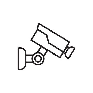 Security camera outline icon vector for graphic design, logo, web site, socia Stock Illustration