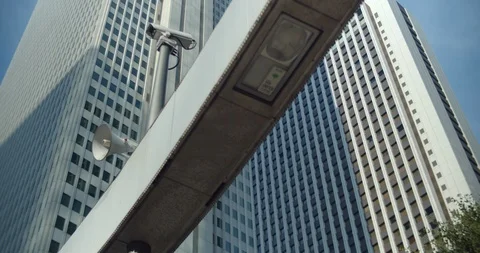 Security camera overlooking traffic in Shinjuku, Tokyo 4K DCI cinematic slow mot 動画素材 124034278