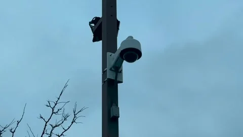 Security Camera - Parking Lot - Bettendorf, Iowa - February 2, 2024 Stock Footage 263920352