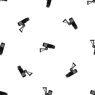 Security camera pattern seamless black イラスト素材