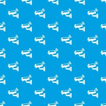 Security camera pattern seamless blue 스톡 일러스트