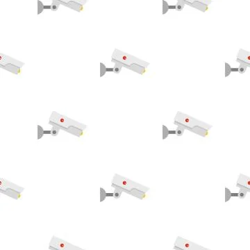 Security camera pattern seamless Illustrazione stock
