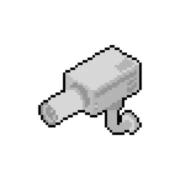 Security camera pixel art. 8 bit Videcam pixelated. Vector illustration Illustrazione stock