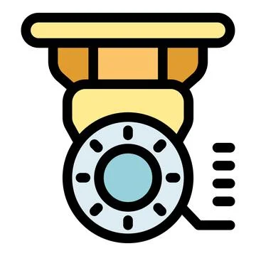 Security camera protecting building, ensuring safety and surveillance Stock Illustration