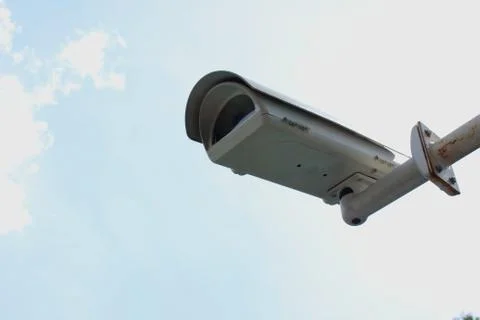 Security camera in public area Stock Photos