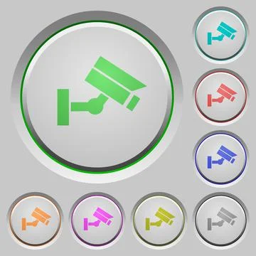 Security camera push buttons Stock Illustration