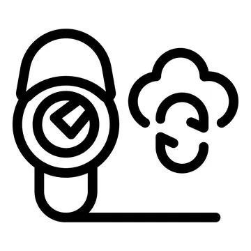 Security camera sending data to cloud storage icon イラスト素材