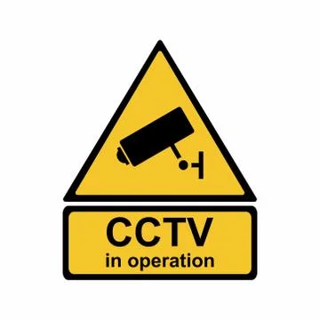 Security camera sign, vector design isolated on white background Stock Illustration