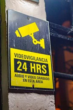 Security camera signage poster Stock Photos
