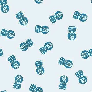 Security camera smart home glyph seamless pattern Stock Illustration