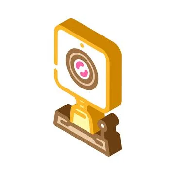 Security camera smart home isometric icon vector illustration Stock Illustration