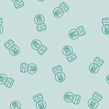 Security camera smart home line seamless pattern Illustrazione stock