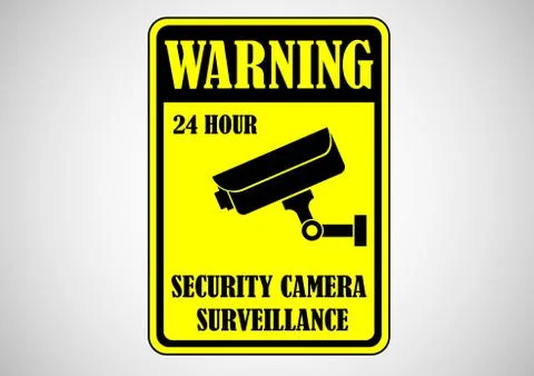 Security camera surveillance 24 hours Stock Illustration