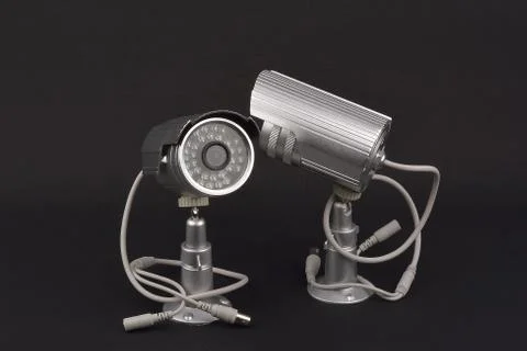 Security camera. surveillance cameras Stock Photos