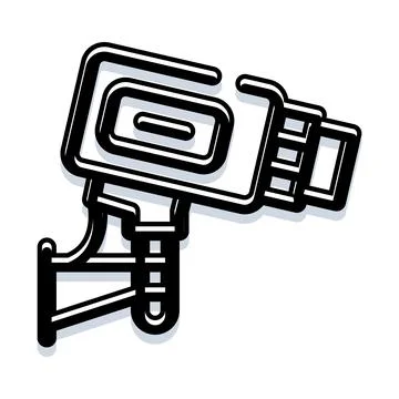 Security camera surveillance system establishing network monitoring Stock Illustration