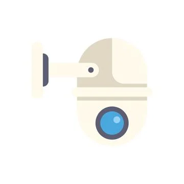 Security camera surveillance system flat icon design 스톡 일러스트