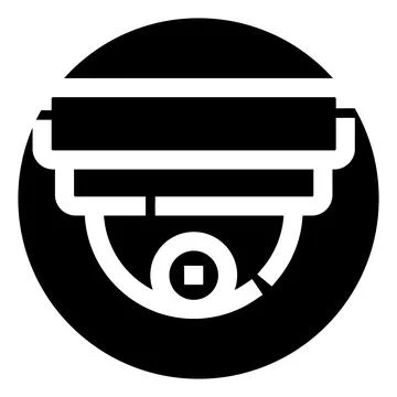 Security camera surveillance system icon for monitoring protection 스톡 일러스트