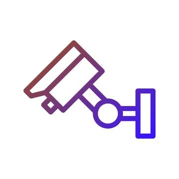 Security Camera Surveillance System Technology Icon 스톡 일러스트